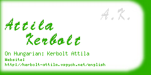 attila kerbolt business card